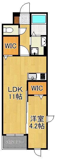 ルナベル(1LDK/5階)の間取り写真