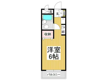 グリンピュア豊科 B(ワンルーム/2階)の間取り写真