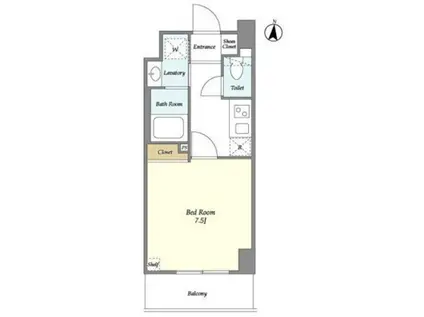 リテラス本所吾妻橋(1K/5階)の間取り写真