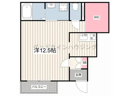 メゾン村川III(ワンルーム/1階)の間取り写真