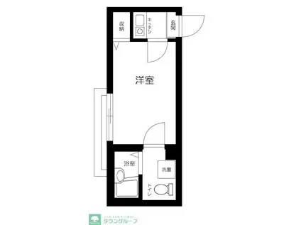 APT西新井(1K/2階)の間取り写真