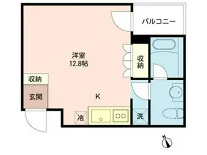 アリス・マナーガーデン銀座ウォーク(ワンルーム/2階)の間取り写真