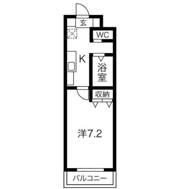 A・CITY中川(1K/5階)の間取り写真
