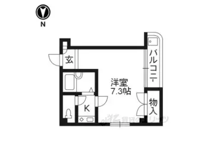 TOST栄洛館(1K/2階)の間取り写真