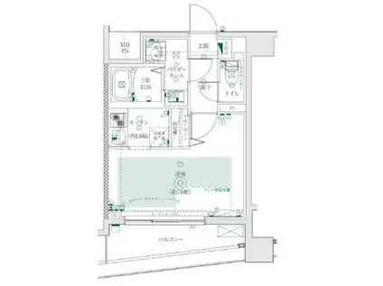 フェルクルール田端ルネサンスコート(1K/3階)の間取り写真