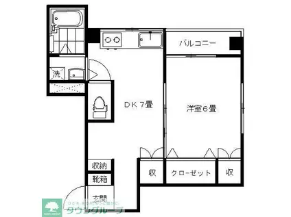 サンクレスト大森(1DK/3階)の間取り写真