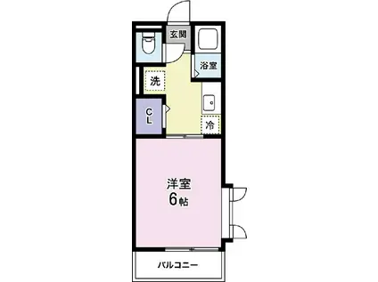 コーポタカダA(1K/1階)の間取り写真
