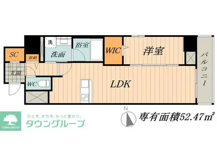 ロイジェント日吉II(1LDK/7階)の間取り写真