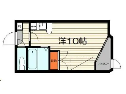 プランドビル八幡II(ワンルーム/3階)の間取り写真