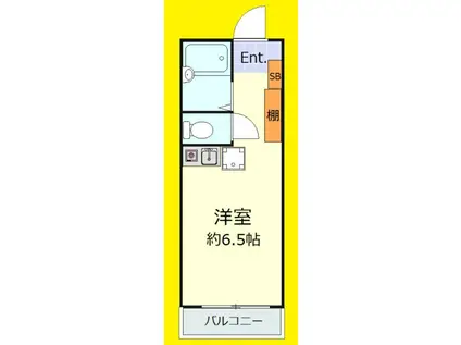リリカル戸塚(ワンルーム/1階)の間取り写真