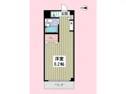 ベルハイム東大宮(ワンルーム/4階)の間取り写真