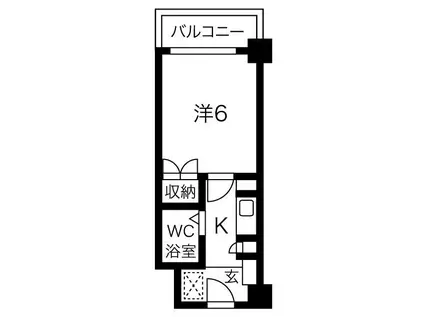 CASA NOAH名古屋I(1K/4階)の間取り写真
