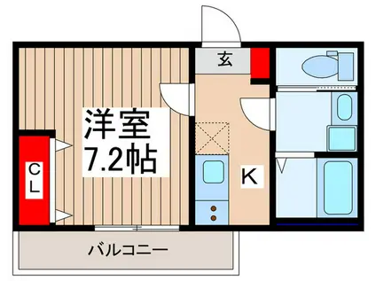 並木新町AP(1K/1階)の間取り写真