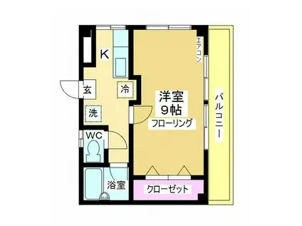 石井マンション(1K/2階)の間取り写真