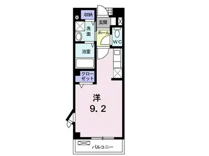 ルピナス(ワンルーム/2階)の間取り写真