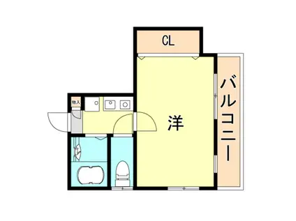 メゾンドソレイユ(1K/5階)の間取り写真