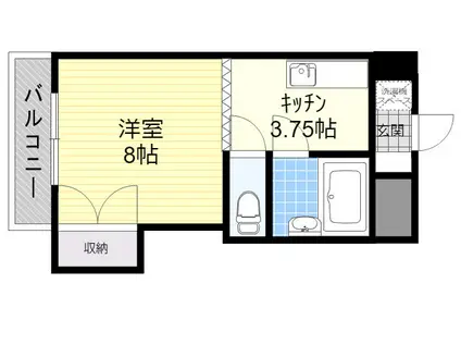 パークサイドゴトウ(ワンルーム/4階)の間取り写真