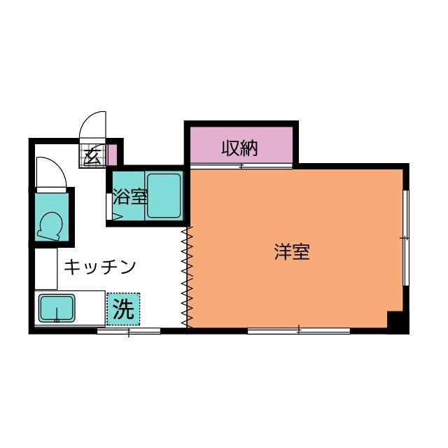 石田コーポ(ワンルーム/3階)の間取り写真