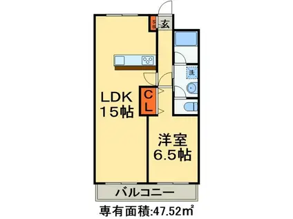 カミーユ上本郷(1LDK/5階)の間取り写真