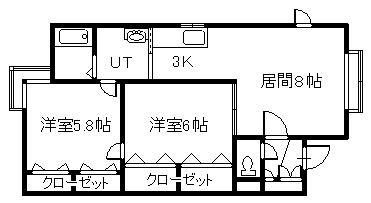 チェリー9.1(2LDK/2階)の間取り写真