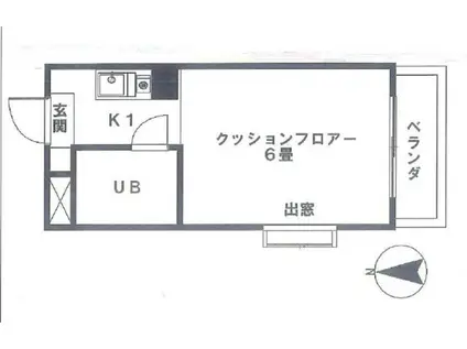 クリスタル高円寺パート1(1K/2階)の間取り写真