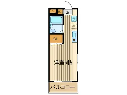 ディージェーケー花小金井マンション(ワンルーム/1階)の間取り写真