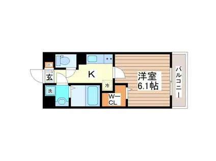 LUMIERA NAGAMACHI(1K/1階)の間取り写真