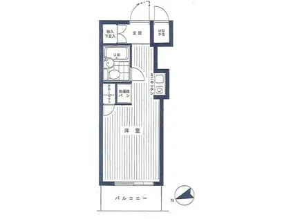 日神パレス磯子(ワンルーム/6階)の間取り写真