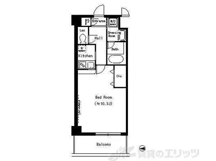 SUPERBE ESAKA(1K/1階)の間取り写真