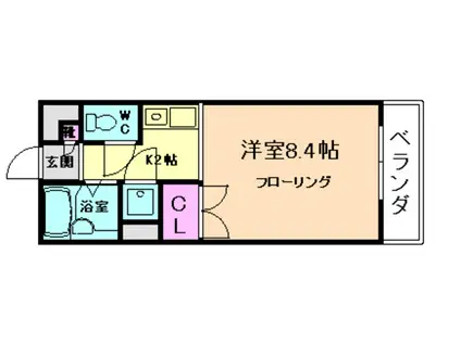 シャルム藤芳(ワンルーム/3階)の間取り写真