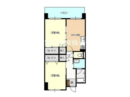 TAS2000(2DK/5階)の間取り写真