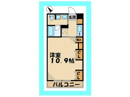 リブリ・MONTER LOGER(1K/2階)の間取り写真