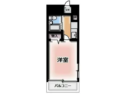 AZ武蔵小山(1K/4階)の間取り写真