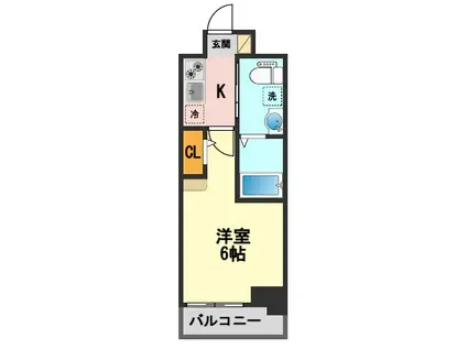 RJRリクロス高砂(1K/7階)の間取り写真