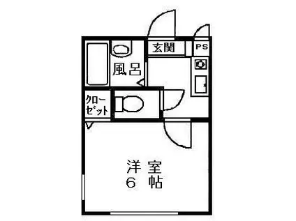 ジュピター1(1K/1階)の間取り写真
