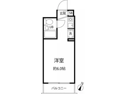 エムズフォレスト(ワンルーム/3階)の間取り写真