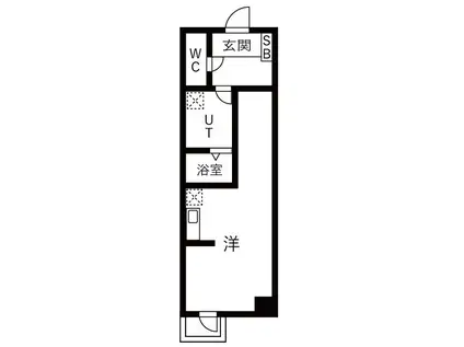 グランツ畑江(1LDK/4階)の間取り写真