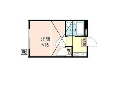 トパーズ(1K/1階)の間取り写真