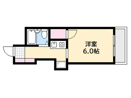 グランデール横川(1K/2階)の間取り写真