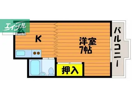 ホワイトメゾン学南II(1K/3階)の間取り写真