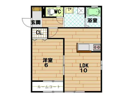 メゾンSS(1LDK/1階)の間取り写真