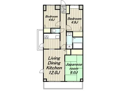 エルメゾン(3LDK/6階)の間取り写真