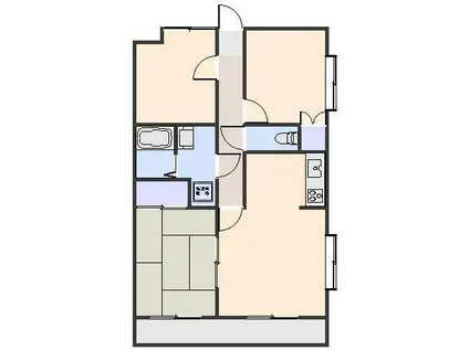 ホワイトタウン瀬山(3LDK/3階)の間取り写真