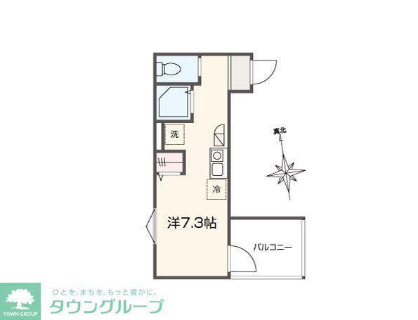 MELLAS矢川IV(ワンルーム/2階)の間取り写真