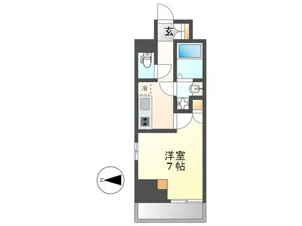 クレヴィスタ名駅南(1K/4階)の間取り写真