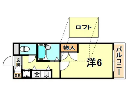 ヴィラユーゲント(1K/1階)の間取り写真