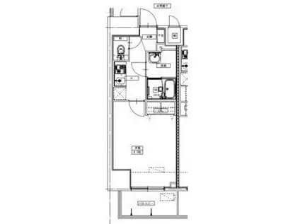 S-RESIDENCE四日市駅前COULEUR キャンペー(1K/4階)の間取り写真