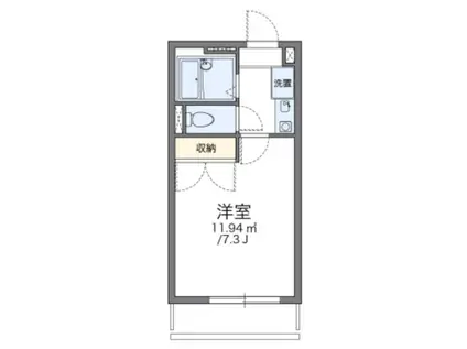 レオパレスASAGAII(1K/2階)の間取り写真