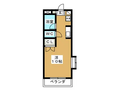 エクセル大岡(ワンルーム/1階)の間取り写真