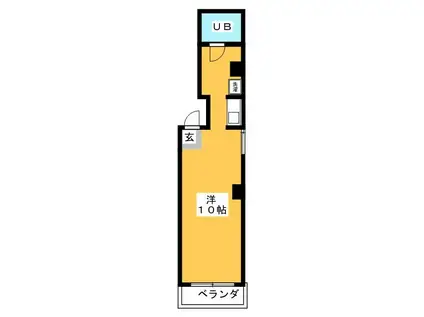 HEARTY大垣駅前(ワンルーム/5階)の間取り写真